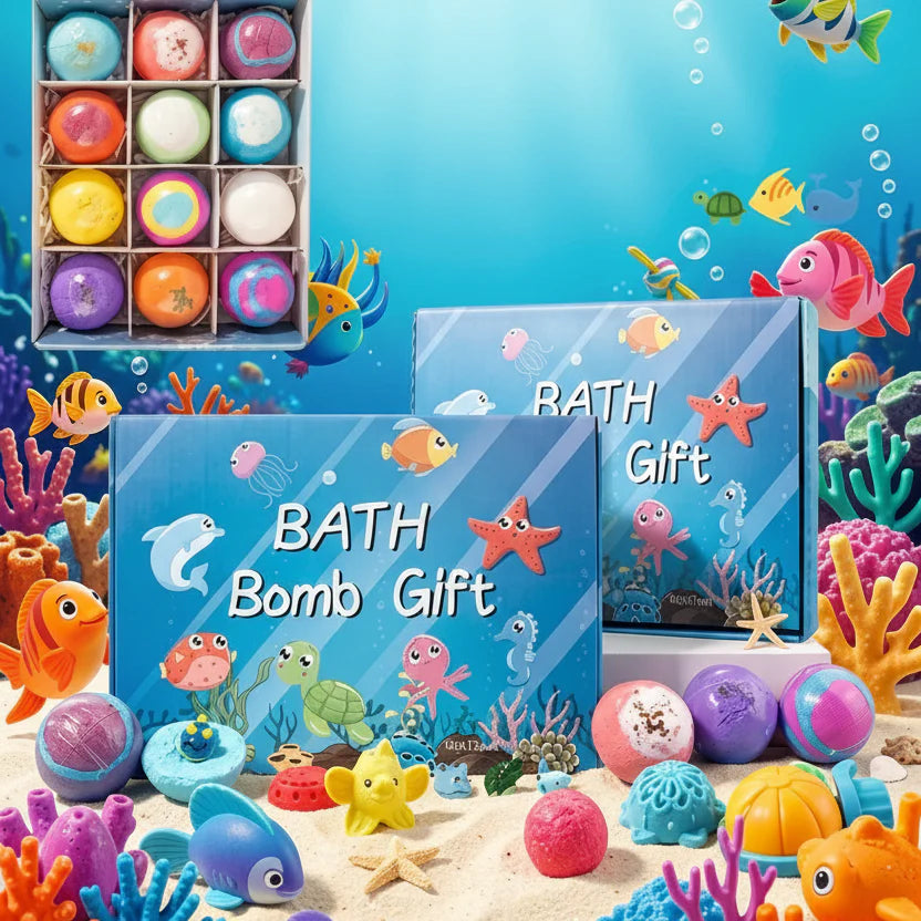 Zestaw 6–12 Kul Kąpielowych dla Dzieci – Kolorowa Zabawa w Wannie